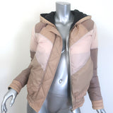 ANINE BING Colorblock Puffer Jacket Beige/Pink Size Small