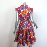 La DoubleJ Short and Sassy Dress Zinnie Floral Print Cotton Size Extra Small