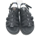 Rag & Bone Park Flatform Sandals Black Grosgrain & Leather Size 38