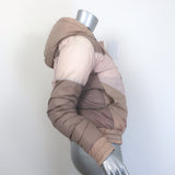 ANINE BING Colorblock Puffer Jacket Beige/Pink Size Small