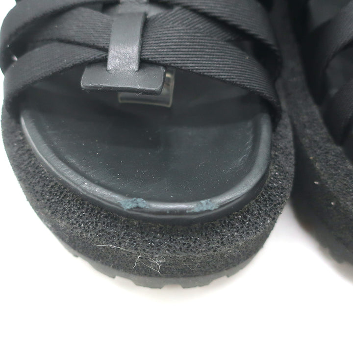 Rag &amp; Bone Park Flatform Sandals Black Grosgrain &amp; Leather Size 38