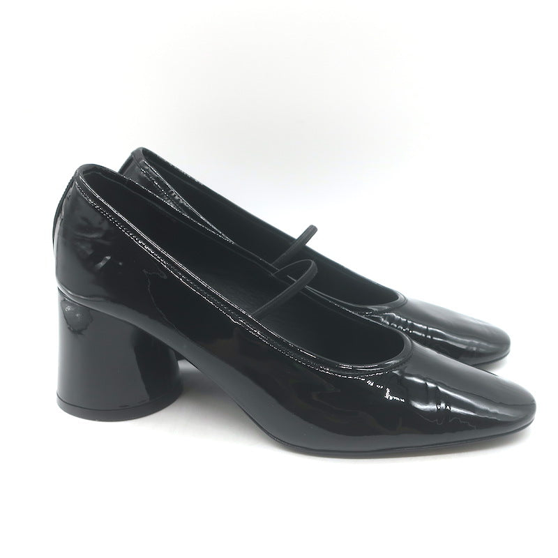 KHAITE Lorimer Mary Jane Pumps Black Patent Leather Size 38.5