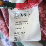 La DoubleJ Short and Sassy Dress Zinnie Floral Print Cotton Size Extra Small