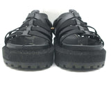 Rag & Bone Park Flatform Sandals Black Grosgrain & Leather Size 38