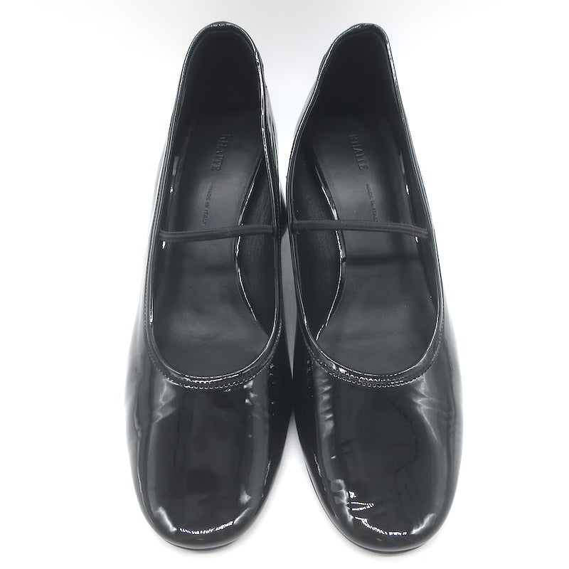 KHAITE Lorimer Mary Jane Pumps Black Patent Leather Size 38.5