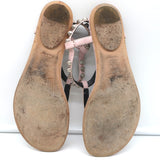 Balenciaga Giant T-Strap Sandals Light Pink Leather Size 40.5