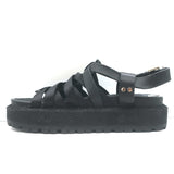 Rag & Bone Park Flatform Sandals Black Grosgrain & Leather Size 38