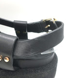 Rag & Bone Park Flatform Sandals Black Grosgrain & Leather Size 38