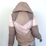 ANINE BING Colorblock Puffer Jacket Beige/Pink Size Small