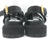 Rag & Bone Park Flatform Sandals Black Grosgrain & Leather Size 38