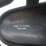 Rag & Bone Park Flatform Sandals Black Grosgrain & Leather Size 38