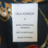 Ulla Johnson Elise Puff Sleeve Top Odessa Floral Print Satin Twill Size 4