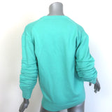 Michael Kors Collection Cashmere Ruched Sleeve V-Neck Sweater Seafoam Size Small