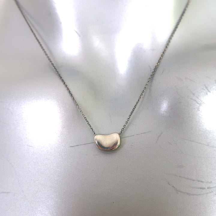 Tiffany &amp; Co. Elsa Peretti Bean Pendant Necklace Sterling Silver