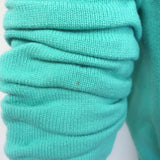 Michael Kors Collection Cashmere Ruched Sleeve V-Neck Sweater Seafoam Size Small