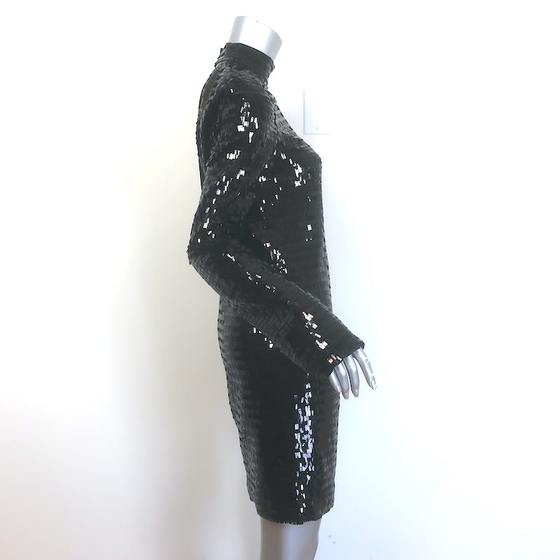 Helmut Lang Sequined Open-Back Shift Dress Black Size 4