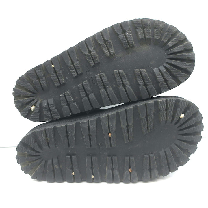 Rag &amp; Bone Park Flatform Sandals Black Grosgrain &amp; Leather Size 38