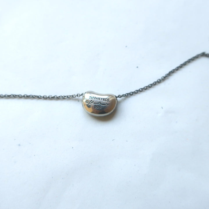 Tiffany &amp; Co. Elsa Peretti Bean Pendant Necklace Sterling Silver