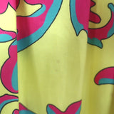 La DoubleJ Smock Midi Dress Yellow Cartwheel Giallo Print Cotton Size Small