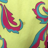 La DoubleJ Smock Midi Dress Yellow Cartwheel Giallo Print Cotton Size Small