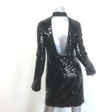 Helmut Lang Sequined Open-Back Shift Dress Black Size 4