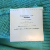Michael Kors Collection Cashmere Ruched Sleeve V-Neck Sweater Seafoam Size Small