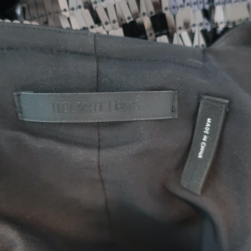 Helmut Lang Sequined Open-Back Shift Dress Black Size 4