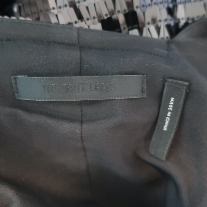 Helmut Lang Sequined Open-Back Shift Dress Black Size 4