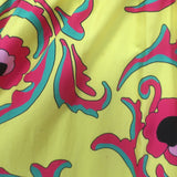 La DoubleJ Smock Midi Dress Yellow Cartwheel Giallo Print Cotton Size Small