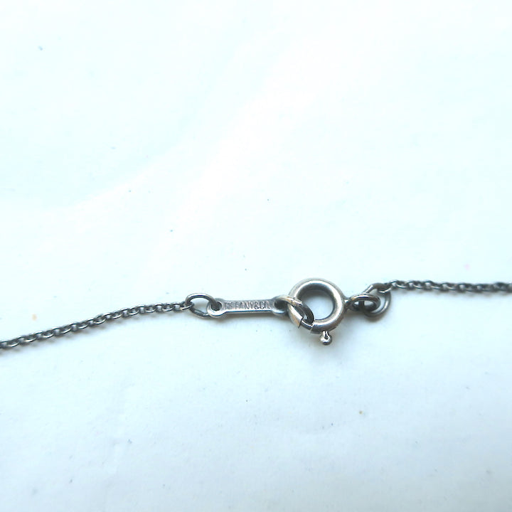 Tiffany &amp; Co. Elsa Peretti Bean Pendant Necklace Sterling Silver