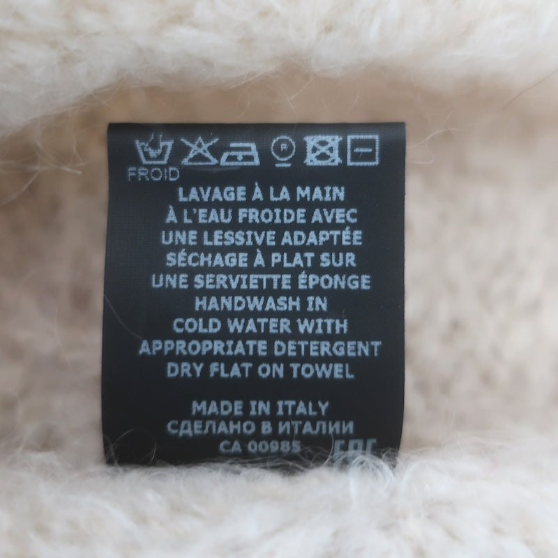 Isabel Marant Palima Cutout Cable Knit Sweater Ecru Mohair-Blend Size 34