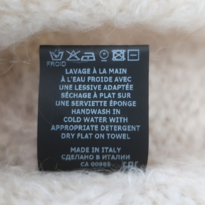 Isabel Marant Palima Cutout Cable Knit Sweater Ecru Mohair-Blend Size 34