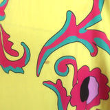 La DoubleJ Smock Midi Dress Yellow Cartwheel Giallo Print Cotton Size Small