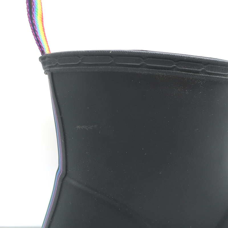 Hunter Original Pride Play Flatform Rain Boots Black/Rainbow Size 7