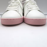 Palm Angels Palm One Low Top Sneakers White & Pink Leather Size 39 NEW
