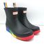 Hunter Original Pride Play Flatform Rain Boots Black/Rainbow Size 7