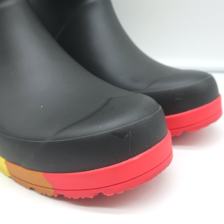 Hunter Original Pride Play Flatform Rain Boots Black/Rainbow Size 7