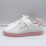 Palm Angels Palm One Low Top Sneakers White & Pink Leather Size 39 NEW