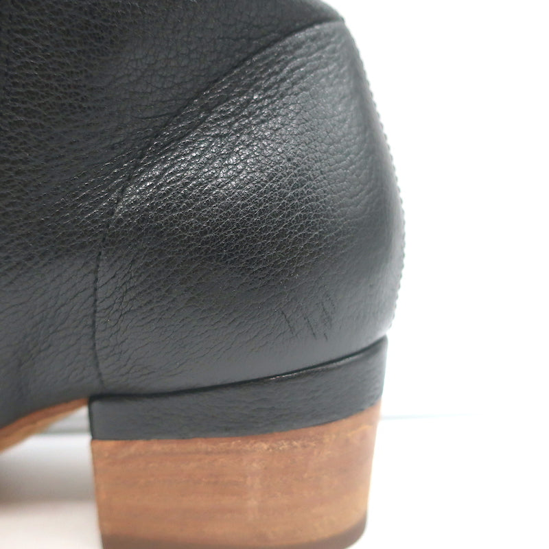 Officine Creative Lolie Ankle Boots Black Grained Leather Size 38.5