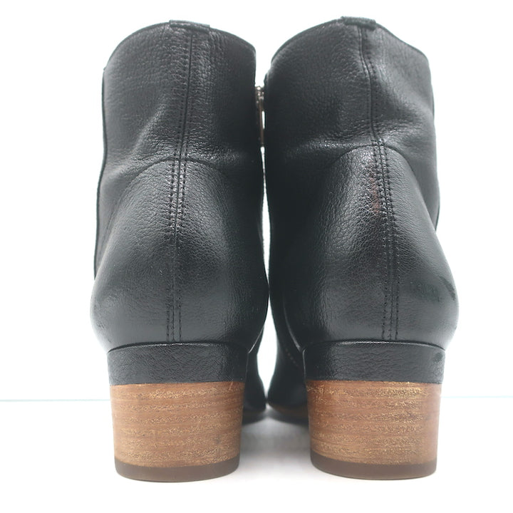 Officine Creative Lolie Ankle Boots Black Grained Leather Size 38.5