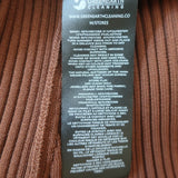 Self-Portrait Ribbed Knit Midi Dress Brown Size Medium