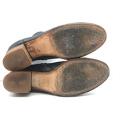 Officine Creative Lolie Ankle Boots Black Grained Leather Size 38.5