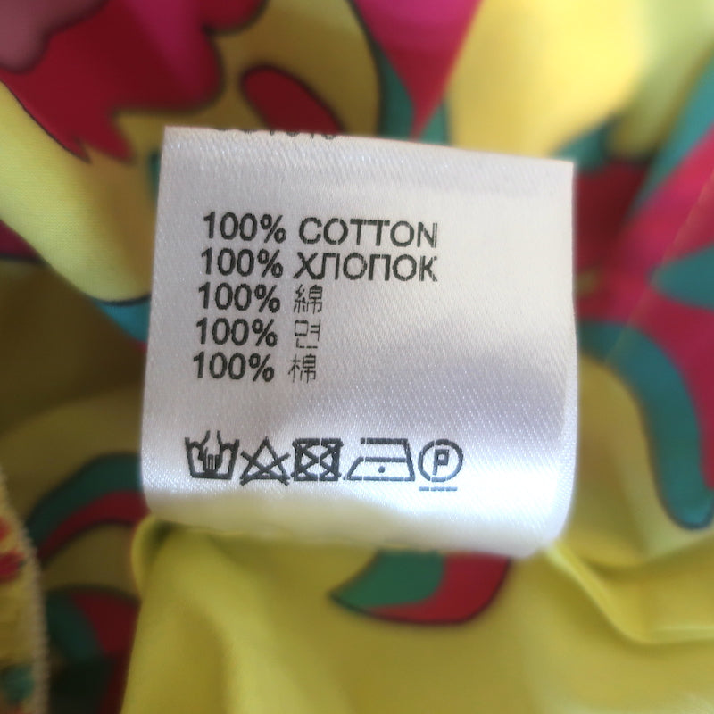 La DoubleJ Smock Midi Dress Yellow Cartwheel Giallo Print Cotton Size Small