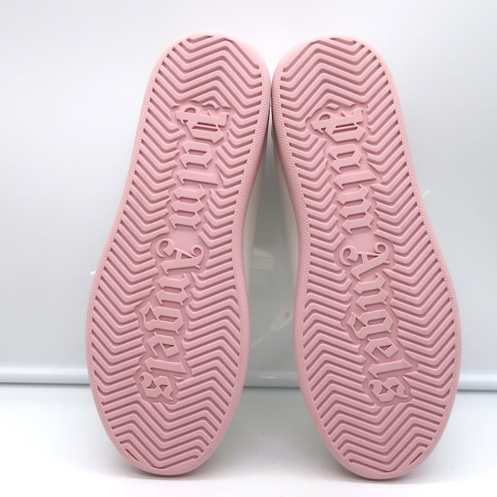 Palm Angels Palm One Low Top Sneakers White &amp; Pink Leather Size 39 NEW