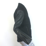 Helmut Lang Strata Leather-Sleeve Down Puffer Jacket Black Size Small