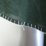 THE GREAT The Iris Embroidered Midi Dress Dark Forest Green Cotton Size 1