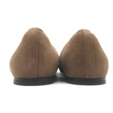 Toteme Minimalist Suede Ballet Flats Mushroom Brown Size 38