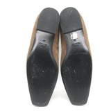 Toteme Minimalist Suede Ballet Flats Mushroom Brown Size 38