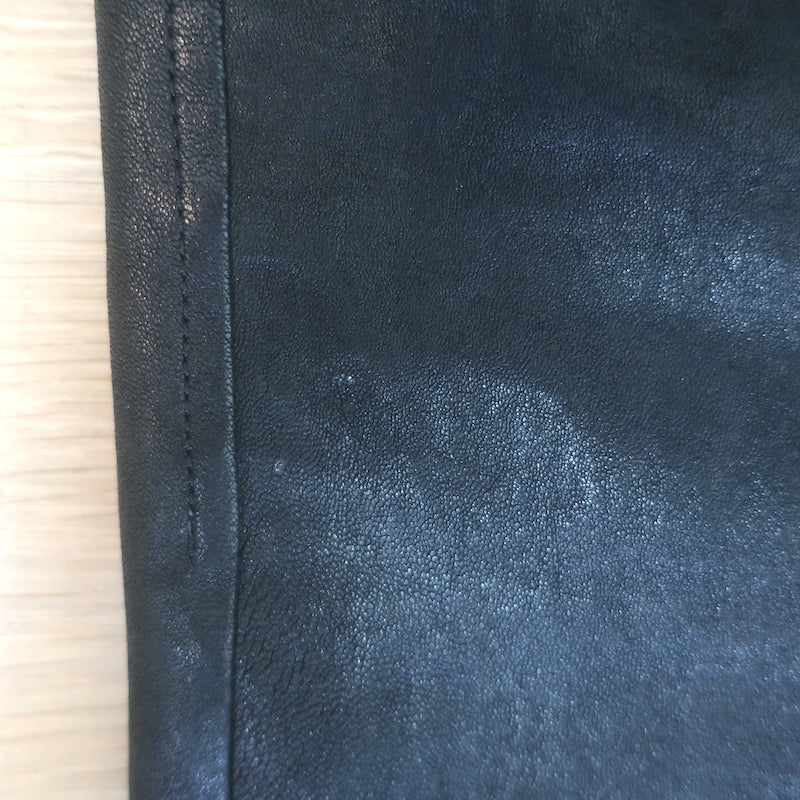 J Brand L8001 Stretch Leather Mid Rise Skinny Pants Black Size 25