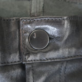 J Brand L8001 Stretch Leather Mid Rise Skinny Pants Black Size 25